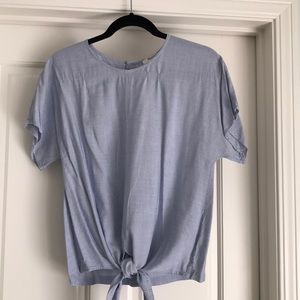 Madewell knotted shirt.